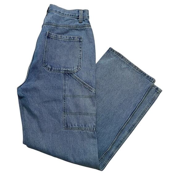 Simple Society Women’s Y2K Super High Rise Light Carpenter Baggy Jeans - 9 / 29 - Picture 2 of 10